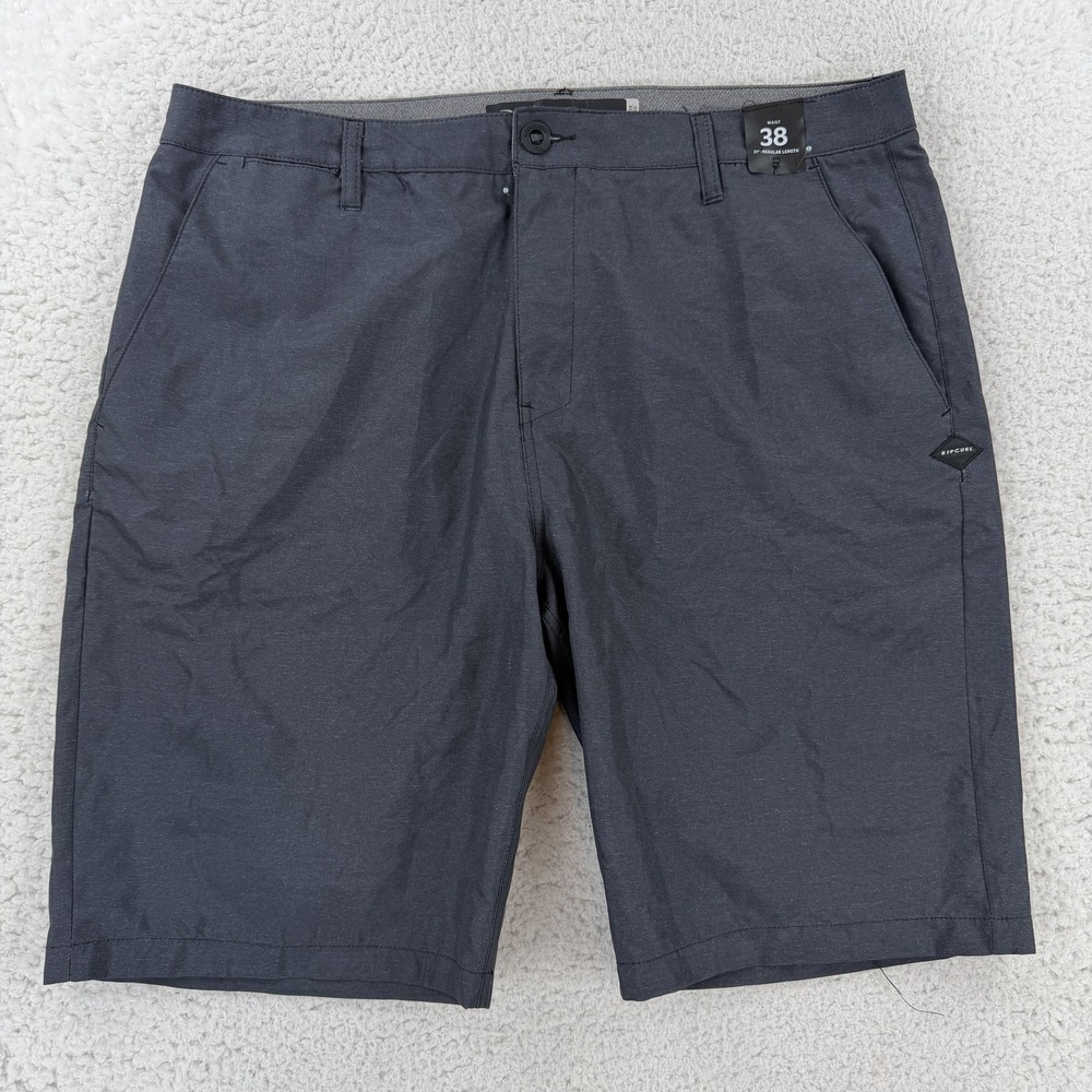 Rip Curl Mens 38 Gray Boardwalks Microfiber Chino Shorts Quick Dry Hybrid NWOT